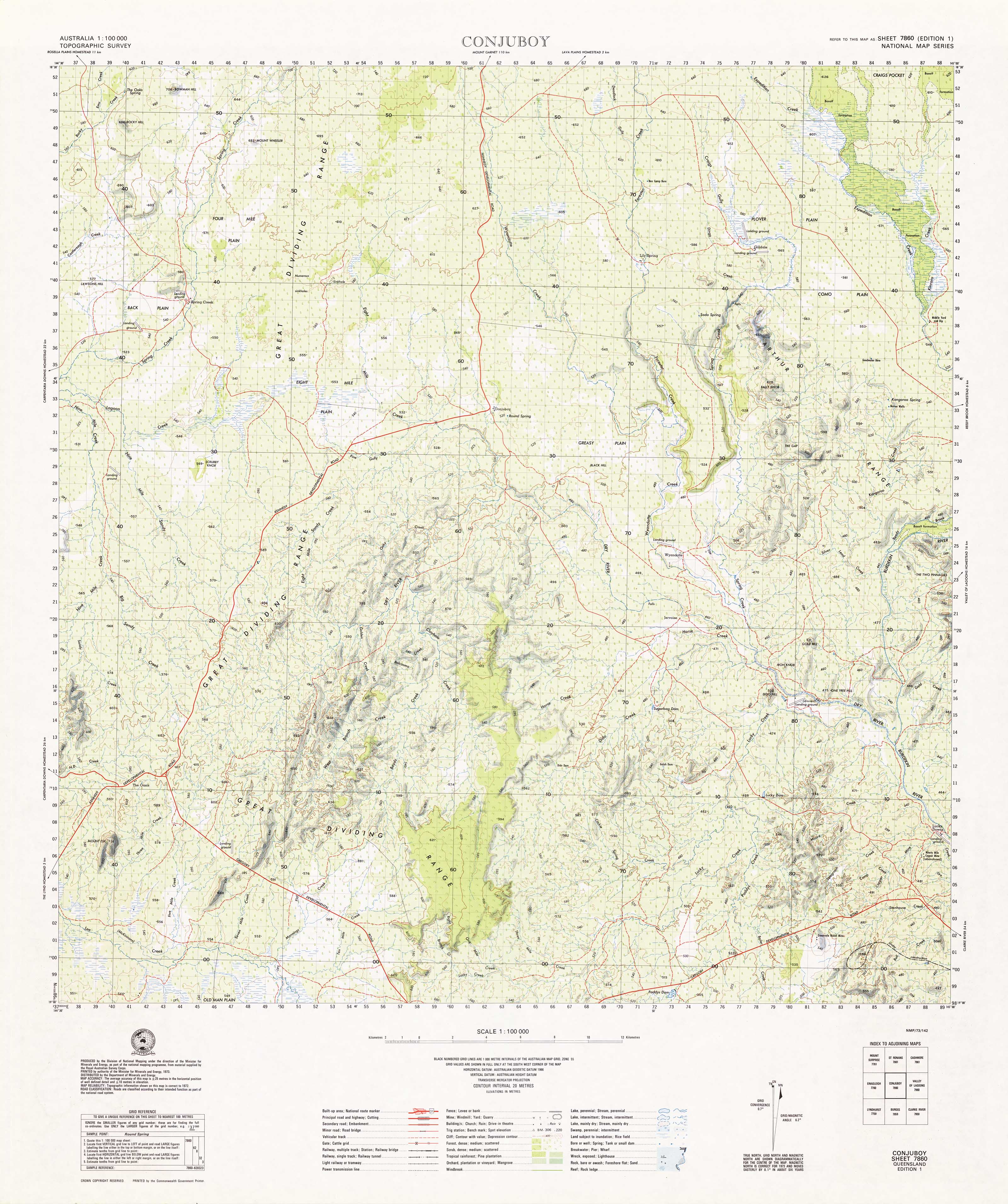 Buy 7860 Conjuboy 1:100k Topographic Map