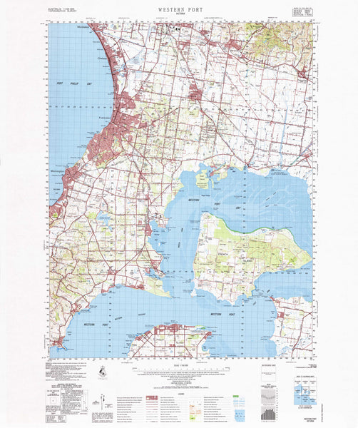 7921 Western Port 1:100k Topographic Map