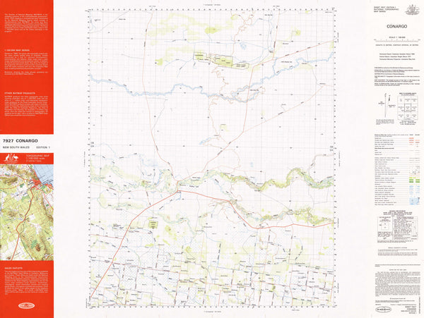 7927 Conargo 1:100k Topographic Map