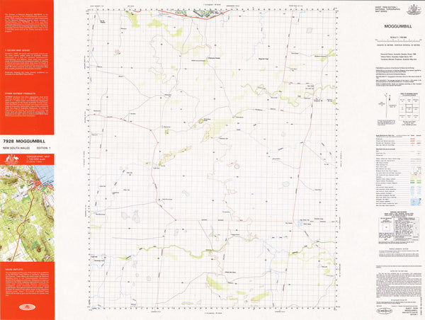 7928 Moggumbill 1:100k Topographic Map