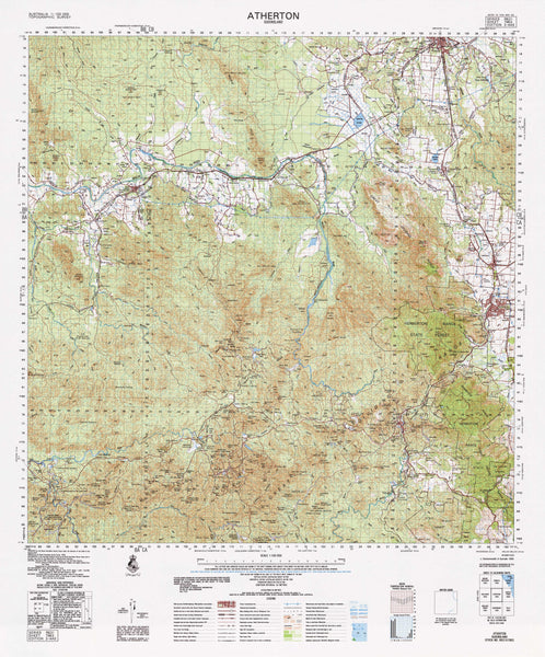 7963 Atherton 1:100k Topographic Map