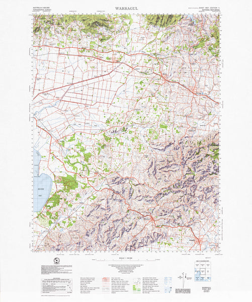 8021 Warragul 1:100k Topographic Map