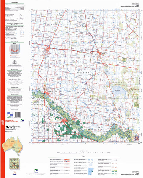 8026 Berrigan 1:100k Topographic Map