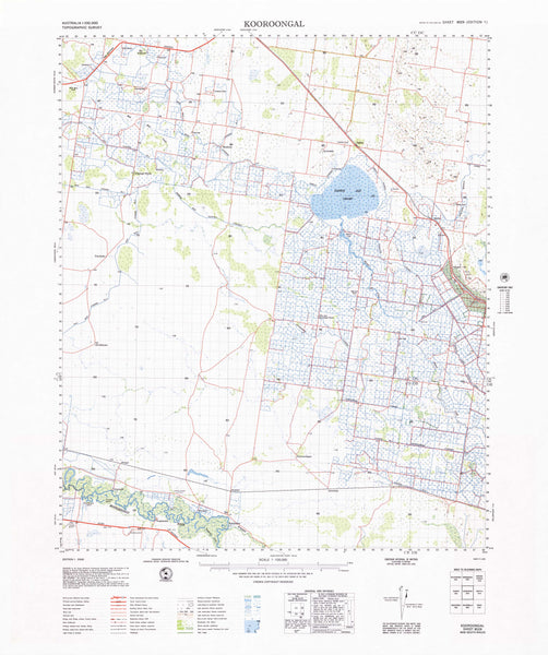 8029 Kooroongal 1:100k Topographic Map