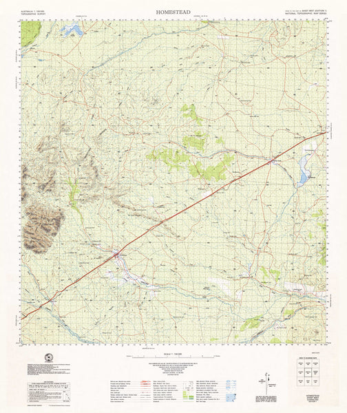 8057 Homestead 1:100k Topographic Map