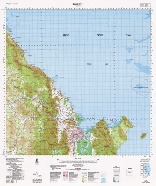 8064 Cairns 1:100k Topographic Map