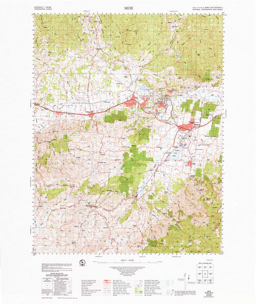 8121 Moe 1:100k Topographic Map