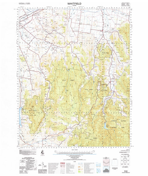 8124 Whitfield 1:100k Topographic Map