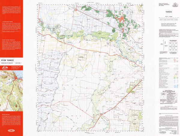 Buy 8128 Yanco 1:100k Topographic Map