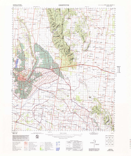 8129 Griffith 1:100k Topographic Map