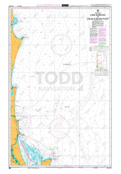 AUS 815 - Cape Moreton to Double Island Point Nautical Chart