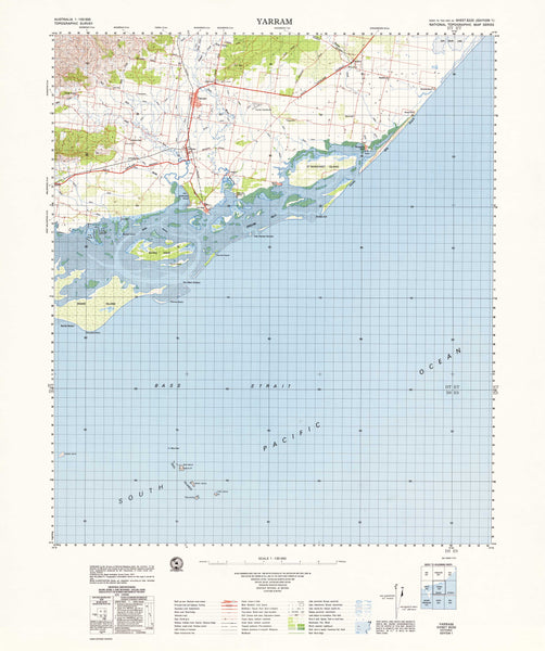 8220 Yarram 1:100k Topographic Map