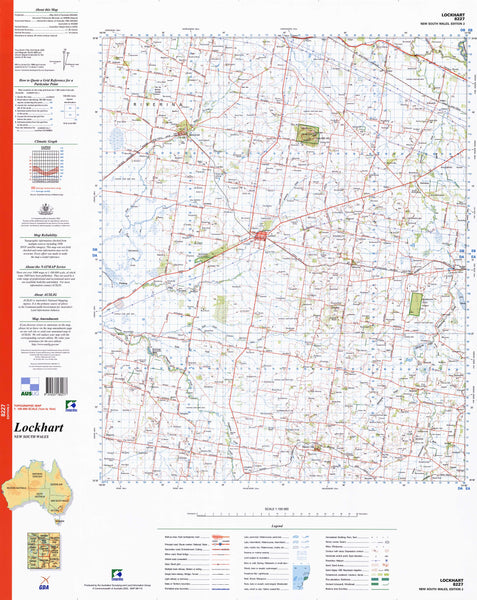 8227 Lockhart 1:100k Topographic Map