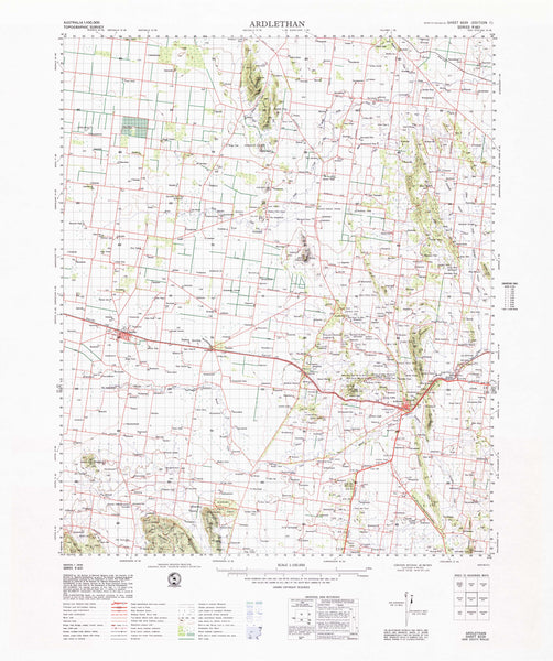 8229 Ardlethan 1:100k Topographic Map