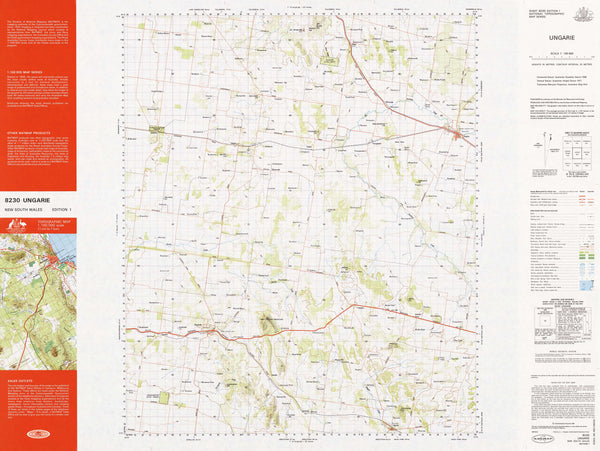 8230 Ungarie 1:100k Topographic Map
