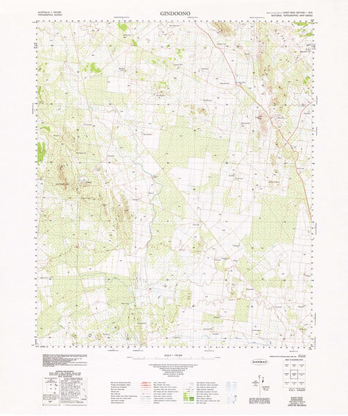 8232 Gindoono 1:100k Topographic Map