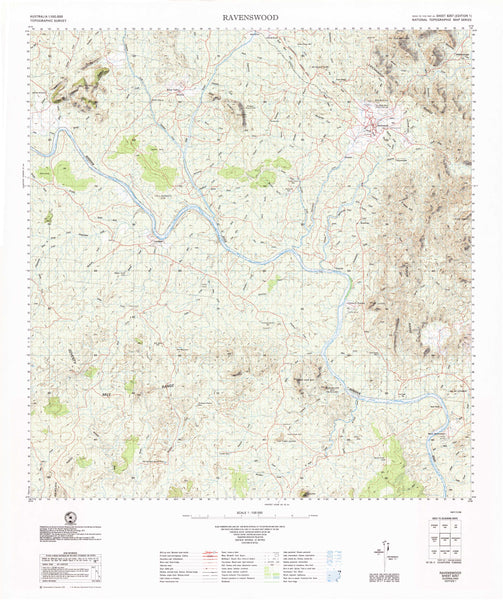 8257 Ravenswood 1:100k Topographic Map