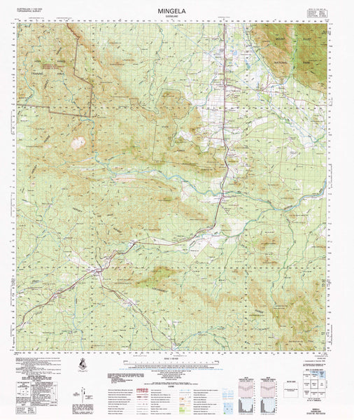 8258 Mingela 1:100k Topographic Map