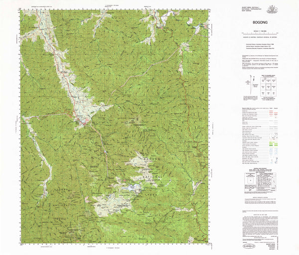 8324 Bogong 1:100k Topographic Map