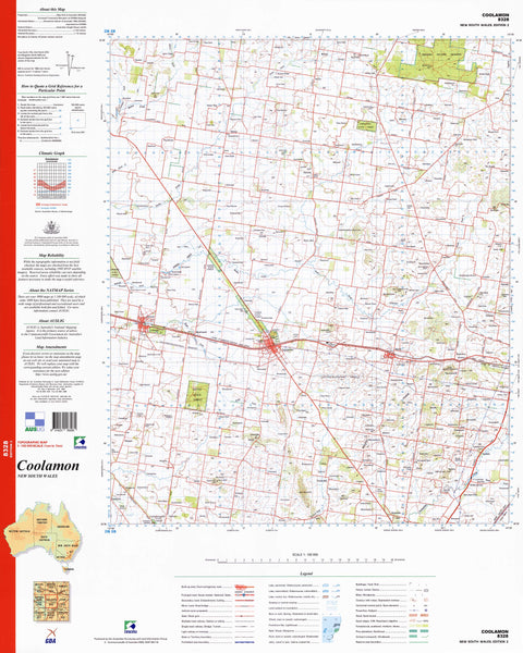 8328 Coolamon 1:100k Topographic Map