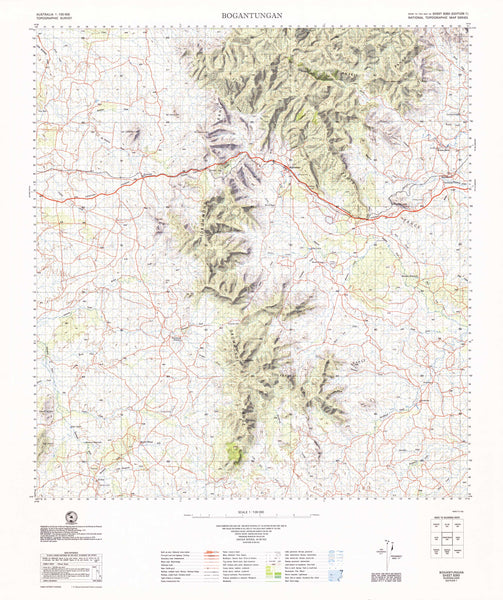 8350 Bogantungan 1:100k Topographic Map