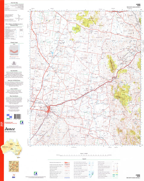 8428 Junee 1:100k Topographic Map