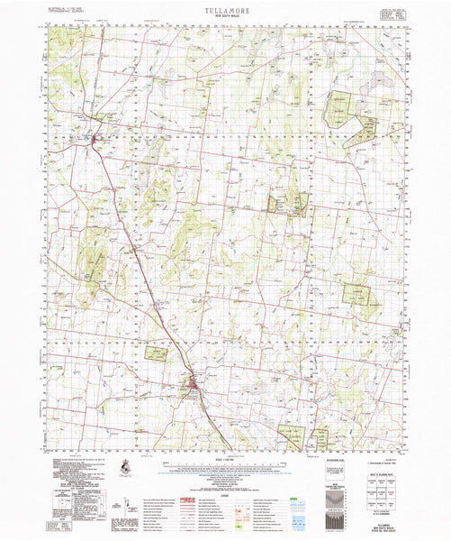 8432 Tullamore 1:100k Topographic Map