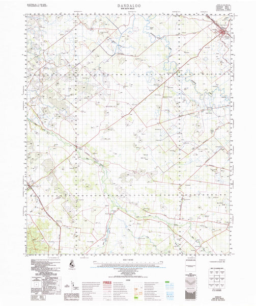 8433 Dandaloo 1:100k Topographic Map