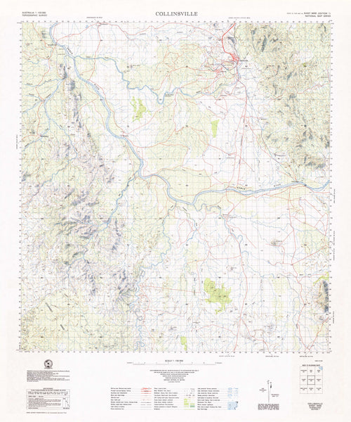 Buy 8456 Collinsville 1:100k Topographic Map