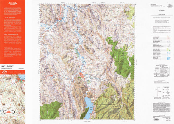 8527 Tumut 1:100k Topographic Map