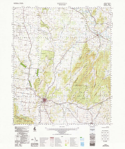 8530 Grenfell 1:100k Topographic Map