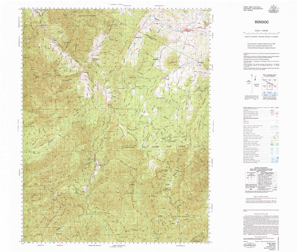 8623 Bendoc 1:100k Topographic Map