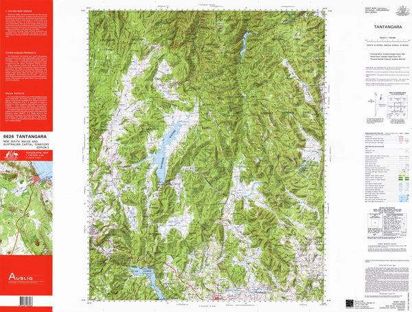 8626 Tantangara 1:100k Topographic Map