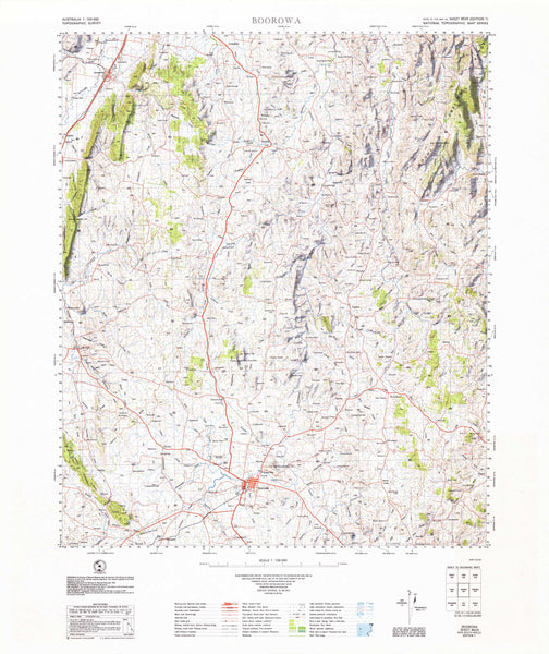 8629 Boorowa 1:100k Topographic Map