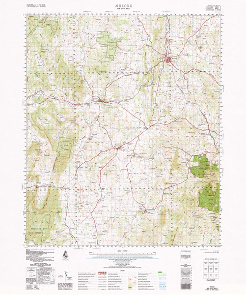 8631 Molong 1:100k Topographic Map