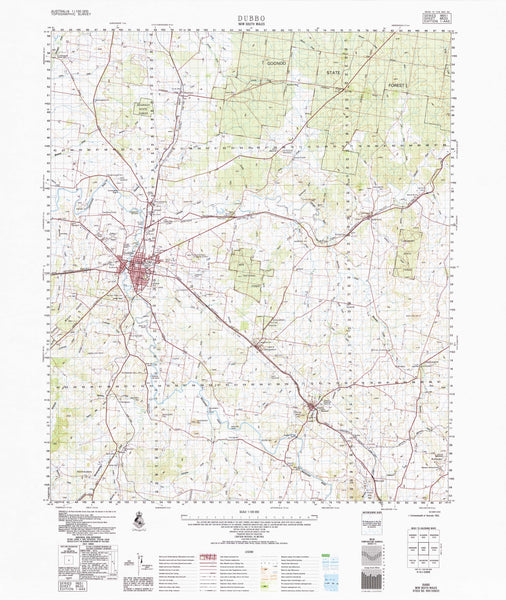 8633 Dubbo 1:100k Topographic Map