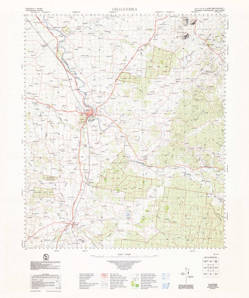 8634 Gilgandra 1:100k Topographic Map