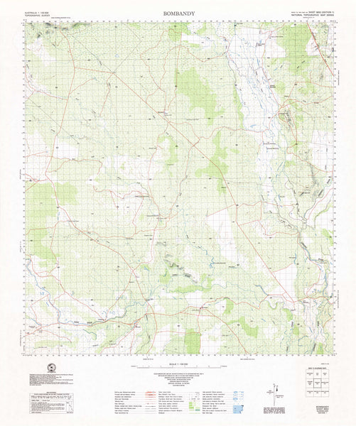 8653 Bombandy 1:100k Topographic Map