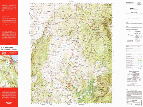 8724 Bombala 1:100k Topographic Map