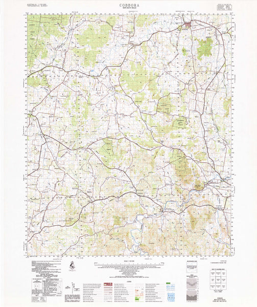 8733 Cobbora 1:100k Topographic Map