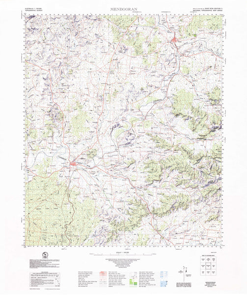 8734 Mendooran 1:100k Topographic Map