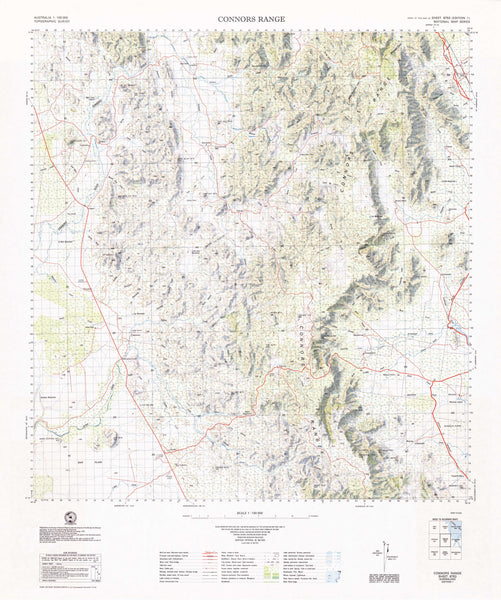 8753 Connors Range 1:100k Topographic Map