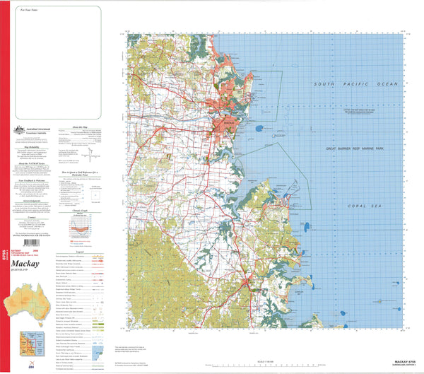 8755 Mackay 1:100k Topographic Map