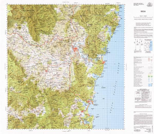 8824 Bega 1:100k Topographic Map