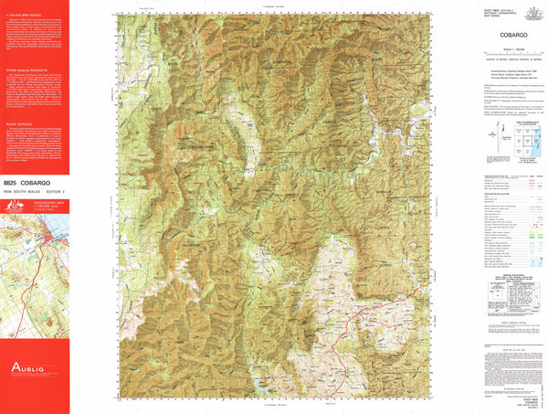 Buy 8825 Cobargo 1:100k Topographic Map