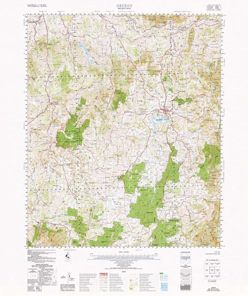 8830 Oberon 1:100k Topographic Map