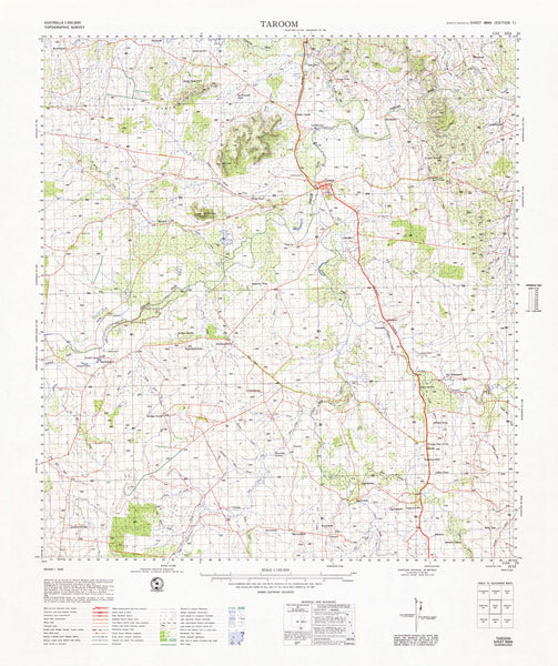 8846 Taroom 1:100k Topographic Map