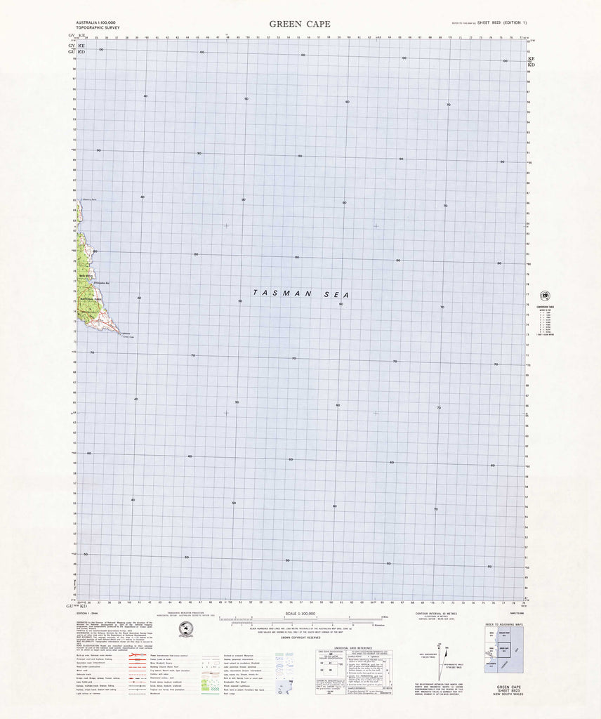 Buy 8923 Green Cape 1:100k Topographic Map