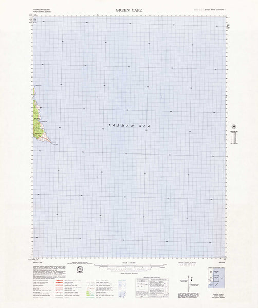 8923 Green Cape 1:100k Topographic Map