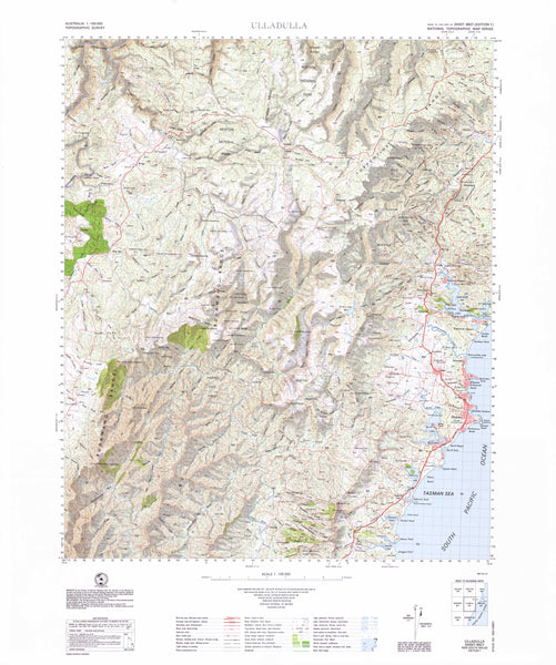 8927 Ulladulla 1:100k Topographic Map